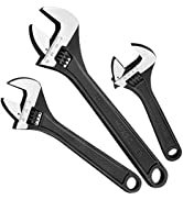 MAXPOWER Adjustable Spanner Set, 3PCs Adjustable Wrench Set Shifter Spanners with Soft Grip (6