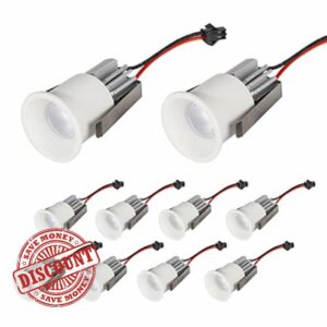 Led Mini Small spotlights Fixtures/Recessed Spotlight Ceiling Downlight Recessed Lamps for Cree Led 3W Warm White 3000K + Driver            [Energy Class A+]