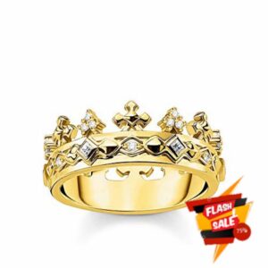 Thomas Sabo TR2302-414-14 Women's Ring with Crown Gold-Plated Silve