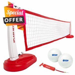 GoSports Splash Net PRO Pool Volleyball Net Includes 2 Water Volleyballs and Pump