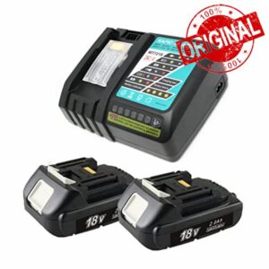 VOLT1799 2Pack 2.0Ah lithium-ion replacement battery for Makita 18v battery with 6.5A DC18RC charger