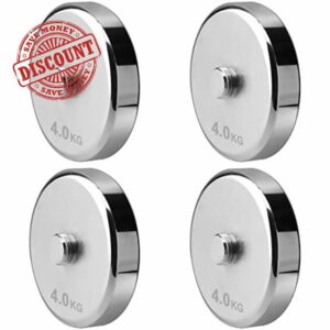 Northdeer Weight Plates for Steel Dumbbells Disc Set 4 Pieces 0.75kg 1.25kg 1.5kg 2.5kg (Choice of Size)