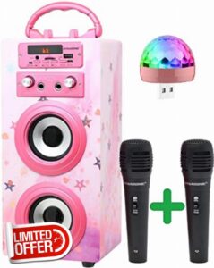 DYNASONIC - (3rd Gen Portable Bluetooth Speaker with Karaoke Mode and Microphone