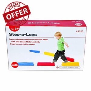 edx education 72227 Step-A-Log Model. Balance Beam for Kids - Indoor or Outdoor - Stackable - Build Coordination and Confidence - Physical and Imaginative Play