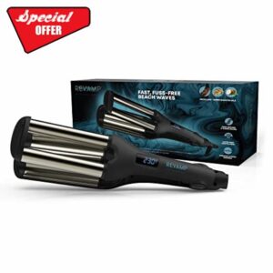 Revamp Progloss Wave Define Styler Professional - 3 Barrel Waver for Defined S-Shaped Waves