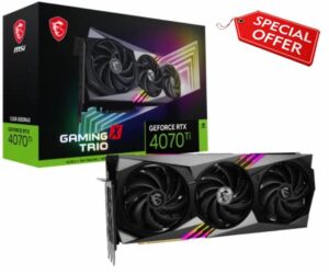 MSI GeForce RTX 4070 Ti GAMING X TRIO 12G Gaming Graphics Card - 12GB GDDR6X
