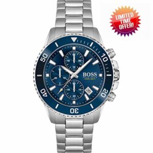 BOSS Chronograph Quartz Watch for Men with Silver Stainless Steel Bracelet - 1513907