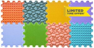 ORTOTO Premium 8 Piece Massage Sensory Puzzle Mats - Orthopedic Game Mat for Kids and Adults