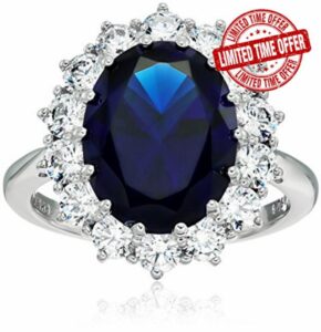 Platinum-Plated Sterling Silver Celebrity "Kate" Ring made with Swarovski Zirconia Accents