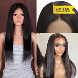 Style Icon Lace Front Wigs Human Hair Wigs for Women 4 X 4 Transparent Lace Straight Wigs for Black Women 9A Brazilian virgin hair 150% Density (16 Inch
