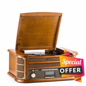 Shuman Vintage 8-in-1 Wireless Music Centre with Remote Control