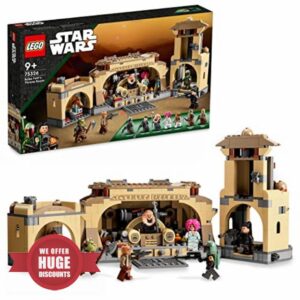 LEGO 75326 Star Wars Boba Fett’s Throne Room Buildable Toy for Kids 9 Plus Years Old with Jabba the Hutt's Palace & 7 Minifigures