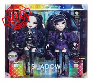 Rainbow High Special Edition Twins - NAOMI & VERONICA STORM 2-Pack - Fashion Doll Includes Purple and Black Designer Outfit with Accessories - Suitable For Kids 6-12 Years Old and Collectors (585879)