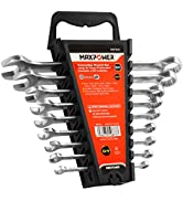 MAXPOWER 12-Pieces Metric Drive Socket Set with 72-Teeth 1/4'' Quick-Release Ratchet Wrench Handl...