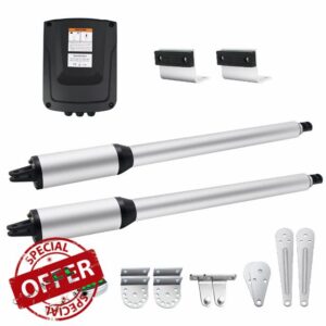 TOPENS HJ4022 Dual Swing Gate Opener Light Duty Automatic Gate Motor for Double Swing Gates Up to 3.6m per Arm