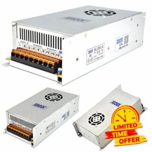 XINCOL AC110V/220V to DC12V 60A 720W Switched Mode Switching Power Supply (SMPS) Transformer Driver Adapter for LED Strip Light with BIG Built-in Fa