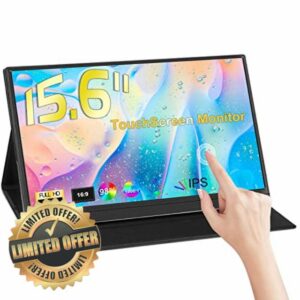 Portable Monitor TouchScreen 15.6 inch Kenowa IPS Small External Display FHD 1080p HDR Eye Care Touch Screen with USB-C