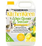 Pro-Kleen Kitchen Kleen - Cleans, Disinfectants & Sanitises - Lemon Splash - Multipurpose Spray -...