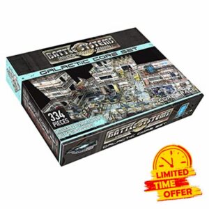 Battle Systems Sci-Fi Terrain - 28mm Modular 3D Space Terrain - Perfect for Wargaming and Roleplaying Tabletop Games - Full Colour Printed 3D 40K Multi Level Building Models (Galactic Core Set)