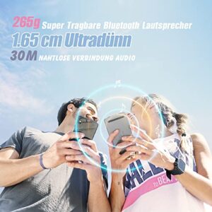 Slim Wireless Portable Bluetooth Speaker Stereo Sound Bluetooth 5.1 IPX7 Waterproof Portable Wireless Speaker 40H Outdoor Speaker for Travel