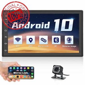 Camecho Double Din Car Stereo GPS Android 7 Inch Touch Screen Radio Bluetooth Car Stereo Support WiFI/FM Radio/Mirror Link for IOS Android Phones + Reverse Camera