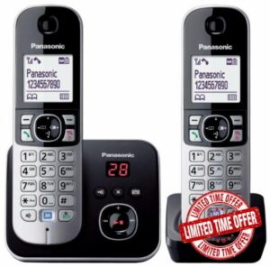 Panasonic KX-TG6822EB Twin DECT Cordless Telephone Set with Answer Machine