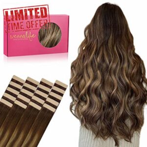 WENNALIFE Tape in Hair Extensions Human Hair
