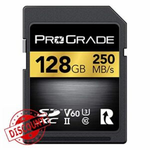 SD UHS-II 128GB Card V60 –Up to 130MB/s Write Speed and 250 MB/s Read Speed | For Professional Vloggers