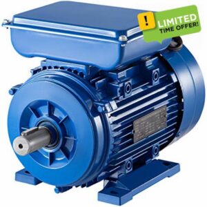 VEVOR Single Phase Asynchronous Motor 2.2 KW Electric Motor 2860 RPM Rated Speed Asynchronous Electric Motor 220V Standard B3 Foot Mount Electric Asynchronous Motor TEFC Electric Fan Motor Heavy Duty