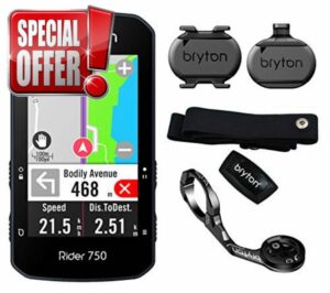Bryton Unisex's Rider 750T GPS Cycle Computer Bundle