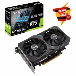 ASUS Dual NVIDIA GeForce RTX 3060 Ti V2 MINI OC Edition 8GB GDDR6 Graphics Card (PCIe 4.0