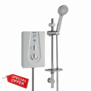 Bristan GLE395 W 9.5 kW Glee 3 Electric Shower - White            [Energy Class A]