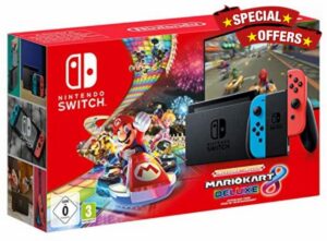 Nintendo Switch Neon-Rot/Neon-Blau (2019 Edition) Mario Kart 8 Deluxe Bundle