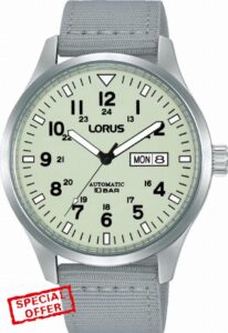 Seiko Men Analog Automatic Watch with Nylon Strap RL415BX9