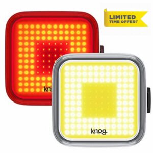 Knog Unisex_Adult Blinder Twinpack Square Front and Rear Light Kit