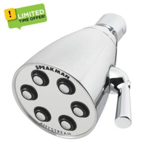 Speakman S-2252 Signature Icon Anystream Adjustable High Pressure Shower Head-1.75 GPM Solid Brass Replacement Bathroom Showerhead