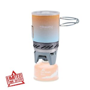 Fire-Maple FMS-X1 Camping Stove Gas System | Portable Pot / Jet Burner Outdoor Gas Cooking Essentials | Compact Equipment for Hiking Trekking Backpacking Fishing Hunting
