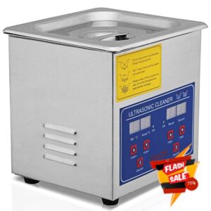 MMOBIEL Professional Ultrasonic Cleaner Digital Jewelry Cleaner Machine with Heating and Adjustable Timer 0-30 Minutes for Jewelry