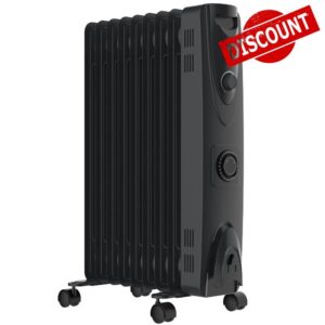 MYLEK Oil Filled Heater Radiator 2KW - Adjustable Thermostat