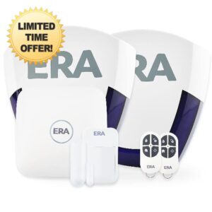 7 piece Home Security Systems by ERA Protect - Next Generation Smart Wireless Alarm System for Home Security - Google & Alexa Compatible - Smartphone Control - Easy Install (Deter Plus)