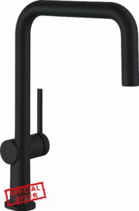 hansgrohe Talis M54 Kitchen Tap 360° Swivelling High Comfort U-Spout 220 mm Standard Connections Black