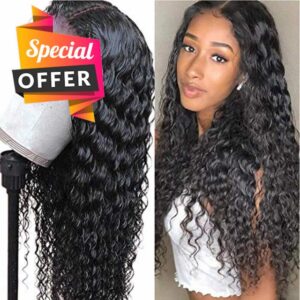 Arenshxc 5x5 Water Wave Clsoure Wig 100% Human Hair Wig Glueless Wig Free Part Grade 9A Natural Hairline With Baby Hair Swiss Lace Frontal Wigs For Women Long 26 inch