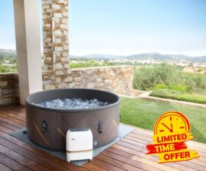 SHATCHI MSPA Concept Mono DWF Bubble Spa 6 Bathers Portable Quick Heating Self-Inflated Round Hot Tub 930 litres 173m x 65cm