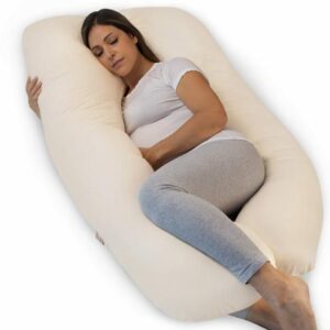 Pharmedoc Organic Pregnancy Pillow - Maternity Support (140x70cm) Nursing & Full Body Pillow