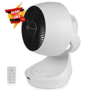 MYCARBON Quiet Fan DC Motor Desk Fans Turbo Wind Cooling Fans Air Circulator Oscillating Fan for Bedroom