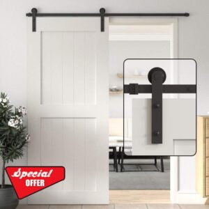 WINSOON 150cm Sliding Door Track Barn Sliding Door Kit for Single Wood Door