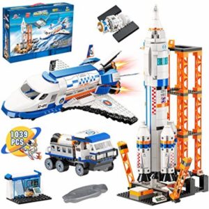 WishaLife 1091 Pieces City Space Shuttle Building Blocks Kit