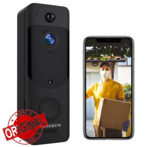 WONGKUO Video Doorbell Camera Wireless - [Human Detection 2022 Upgraded] Security Smart Door bells with Cloud Storage