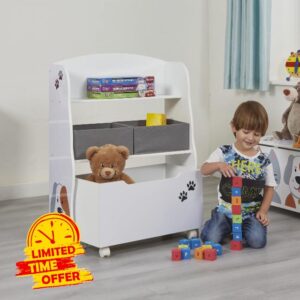 Liberty House Toys Cat and Dog Kids Storage Unit with Roll Out Toy Box