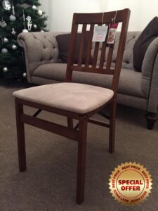 Stakmore Arts and Craft Folding Chair Cherry Finish (Mink Suede Fruit Wood) One Chai